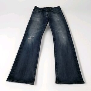 AG Adriano Goldschmied Jeans Mens 31 x 34 Blue The Hero Made in USA Distressed